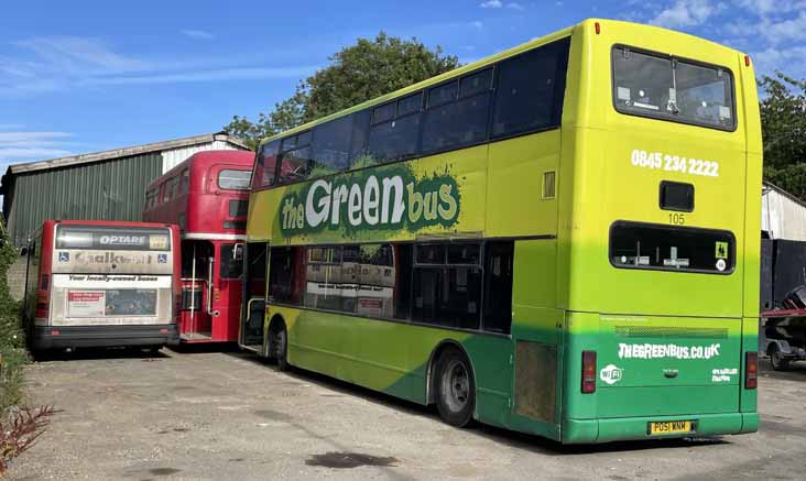 Green Bus Dennis Trident Plaxton President 105 & Chalkwell Solo GC04AWR